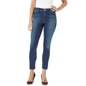 Ninewest Gramercy Skinny Ankle Jeans with Raw Hem